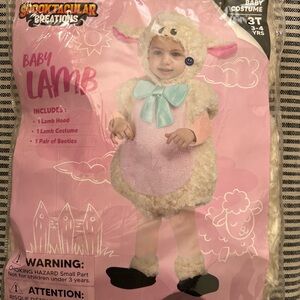 3T Baby Lamb Costume - Pink and White